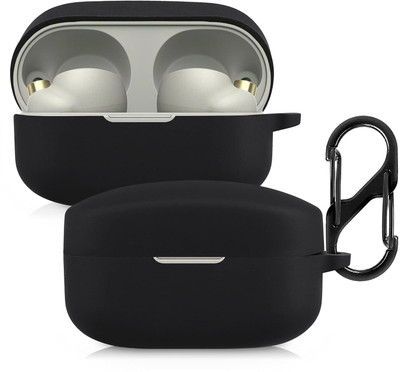 Anvique Silicone Press and Release Earbuds Case For Universal(Silicone Case Cover For SONYY WF-1000XM4 Earbuds, BLACK)