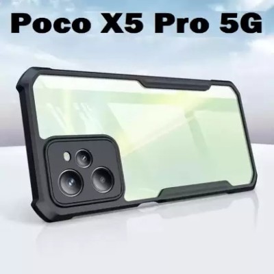 Phone Case Cover Bumper Case for Poco X5 Pro 5G, Poco X5 Pro 5G, (IPK)(Transparent, Black, Grip Case, Pack of: 1)