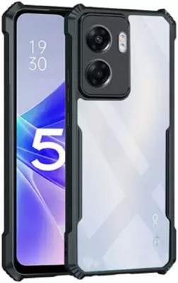 Celltown Back Cover for Oppo A77 4G(Black, Transparent, Camera Bump Protector)
