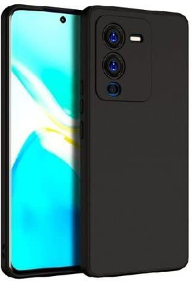 S-Softline Back Cover for Vivo V25 Pro 5G, pocket-friendly Slim profile(Black, Silicon, Pack of: 1)