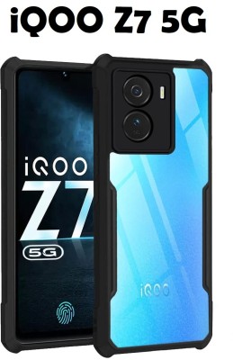 CaseWEB Back Cover for iQoo Z7 5G(Black, Camera Bump Protector, Pack of: 1)