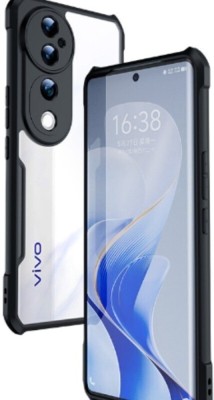 Phone Case Cover Back Cover for Vivo V40 / V40 Pro / T3 Ultra 5G(Black, Transparent, Camera Bump Protector, Pack of: 1)