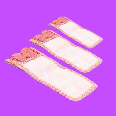 BZILO Pouch for Remote cover(Pink, White, Pack of: 3)