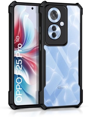 Aaralhub Front & Back Case for OPPO F25 Pro 5G(Transparent, Black, Camera Bump Protector)