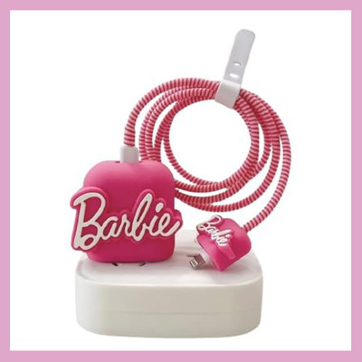 BizzBoxx BB_BARBIE_P1_2 Cable Protector(Pink, White)