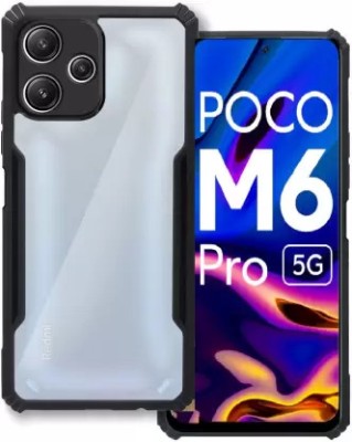 KGL KING Front & Back Case for Poco M6 Pro 5G(Transparent, Black, Shock Proof, Pack of: 1)