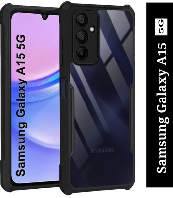 Stunny Front & Back Case for Samsung Galaxy A15 5G | 360° Protection | Clear Hard Back Transparent Cover(Black, Transparent, Camera Bump Protector, Pack of: 1)