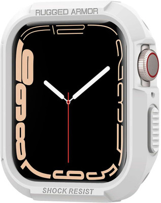 Spigen Front & Back Case for Apple Watch 8 / 7 (45mm) | SE2 / 6 / SE / 5 / 4 (44mm)(White, Rugged Armor, Pack of: 1)