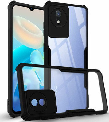 Celltown Back Cover for VIVO Y02,IP(Black, Transparent, Shock Proof)