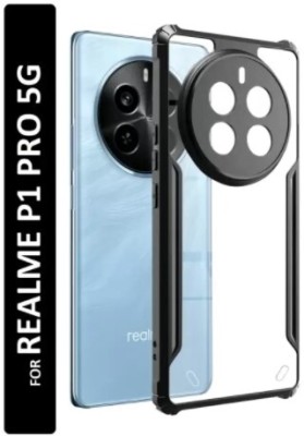 Mobtech Front & Back Case for realme P1 Pro 5G, RealMe P1 Pro, Transparent(Black, Transparent, Silicon)