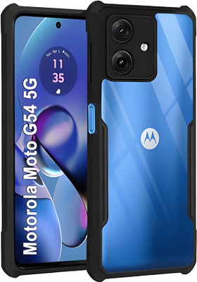 Vlmbr Front & Back Case for G54 Moto,Motorola Moto G54 5G Back Cover Silicon black Case Cover(Transparent, Camera Bump Protector, Pack of: 1)