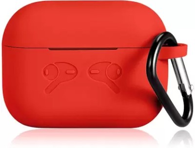 D25 Front & Back Case for AirPods Pro Case Cover Portable Silicone Skin Cover with Keychain Carabiner, AirPod Pro 2019(Red, Dual Protection, Silicon, Pack of: 1)