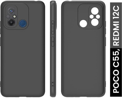 Stunny Front & Back Case for POCO C55, REDMI 12C(Black, Waterproof, Pack of: 1)