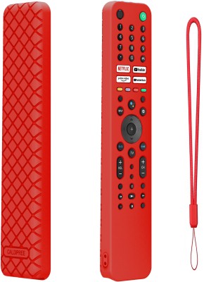 CALDIPREE Front & Back Case for RMF-TX520P Remote Cover for Sony Smart TV Voice Remote(Red)
