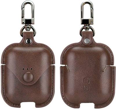 BOGATO™ Front & Back Case for BoAt Airdopes 131, Leather Cover For BoAt Airdopes 138