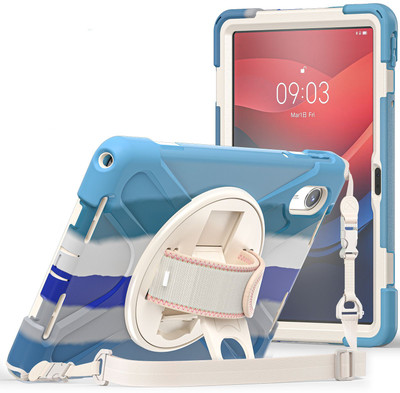 Proelite Back Cover for Lenovo Tab M11 11 inch Rugged 3 Layer Armor with Hand Grip & Rotating Kickstand(Multicolor)