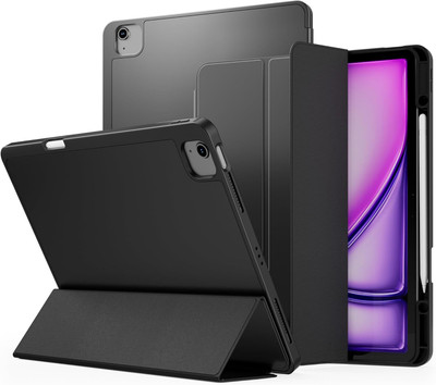 TechTrendz Front & Back Case for iPad Air 13 inch Case M2 2024, iPad Pro 12.9 Case (6th/5th/4th Gen 2022/2021/2020)(Black, Shock Proof, Pack of: 1)
