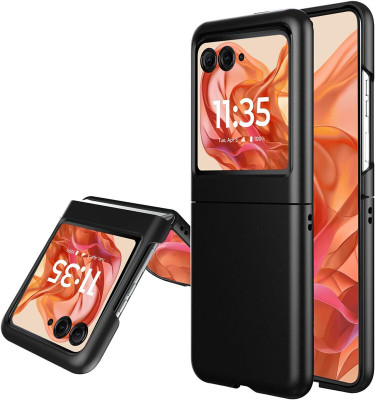 SmartPoint Front & Back Case for Moto Razr 50(Black, Hard Case, Pack of: 1)