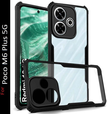 HUBVID Back Cover for POCO M6 Plus 5G, Poco M6 Plus 5G, (IPK)(Transparent, Shock Proof, Pack of: 1)
