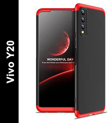 coverplay Front & Back Case for Vivo Y20(Red)