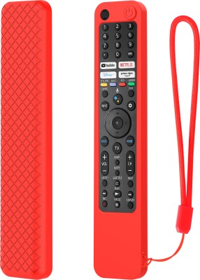 CALDIPREE Front & Back Case for Sony Smart Tv Voice Remote RMF-TX600U RMF-TX500U RMF-TX520E RMF-TX600E RMF-TX520P(Red, Silicon)