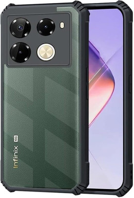 Vlmbr Back Cover for Infinix Note 40 Pro 5G Back Cover Case -Silicon Black Transparent-aa10(Transparent, Camera Bump Protector, Silicon, Pack of: 1)