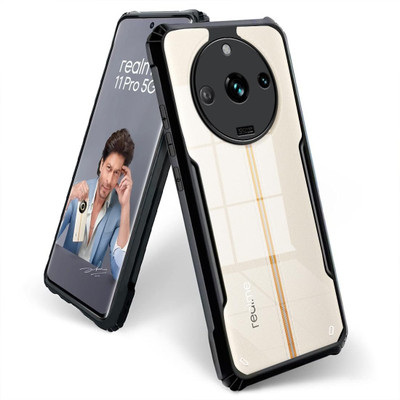 Casehub Front & Back Case for Realme 11 Pro(Black, Camera Bump Protector, Pack of: 1)