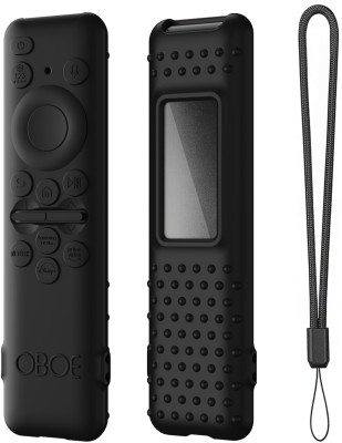 Oboe Front & Back Case for Samsung Smart Tv Remote 2023 Model TM-2360 E Remote Protective Key Cover Case with Lanyard(Black, Shock Proof, Silicon, Pack of: 1)