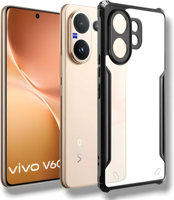 ALONZO Back Cover for Vivo T4 Pro 5G, IP2(Transparent, Black, Shock Proof, Pack of: 1)