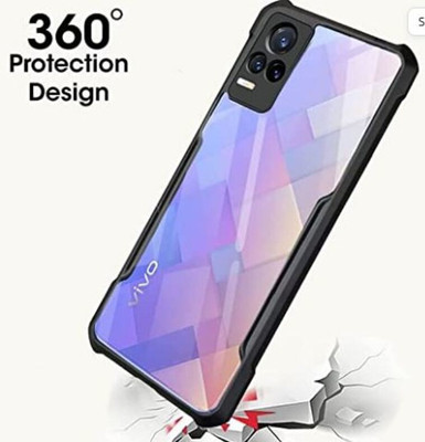 Mobtech Front & Back Case for Apple iPhone 15 Pro Max(Transparent, Black, Grip Case, Pack of: 1)