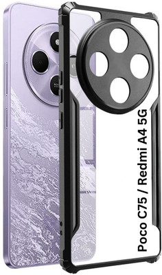 ISH COVER Front & Back Case for realme C75 5G(Black, Camera Bump Protector, Silicon, Pack of: 1)