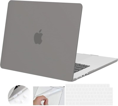 SwooK Front & Back Case for MacBook Air 2023 M2 15.3 inch A2941 MacBook MQKW3HN/A Hard Shell Cover Case(Grey, Hard Case)