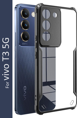 NIKICOVER Front & Back Case for vivo T3 5G(Black, Dual Protection, Pack of: 1)