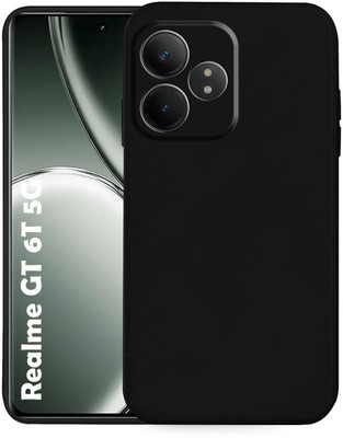 Best Case Front & Back Case for RealMe GT 6T 5G(Black, Camera Bump Protector, Silicon, Pack of: 1)