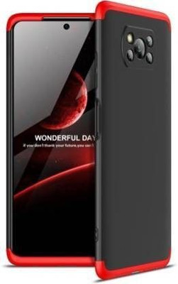 coverplay Front & Back Case for Poco X3(Red, Dual Protection)