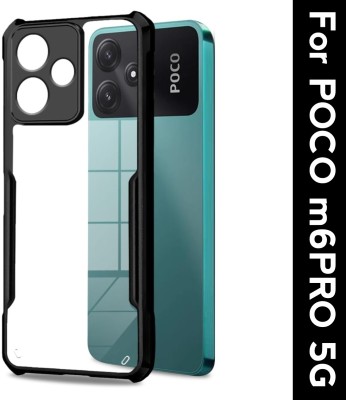 Evaton Front & Back Case for Poco M6 Pro 5G(Black, Transparent, Dual Protection, Pack of: 1)