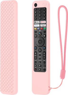 CALDIPREE Front & Back Case for Sony Smart Tv Voice Remote RMF-TX600U RMF-TX500U RMF-TX520E RMF-TX600E RMF-TX520P(Pink, Silicon)