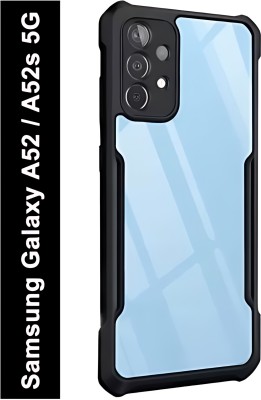 Sciforce Front & Back Case for Samsung Galaxy A52s 5G, Samsung Galaxy A52 5G, Hybrid Hard Transparent Back TPU Bumper(Black, Transparent, Silicon, Pack of: 1)