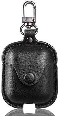 RAGRO Front & Back Case for Artificial Leather /Shock Proof /Case with Keychain Compatible For Boat Airdopes 141(Black, Shock Proof, Silicon, Pack of: 1)