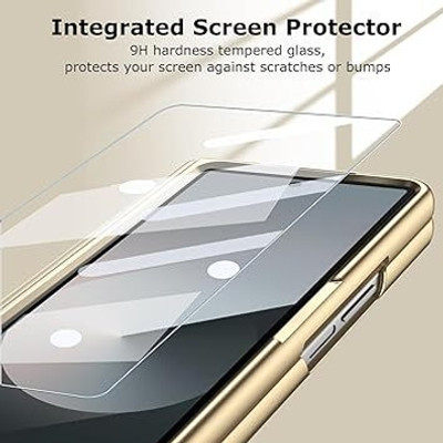 avnshika enterprises Front & Back Case for Compatible with Samsung Galaxy Z Fold 6 Back Cover with S Pen(Gold, Dual Protection, Pack of: 1)