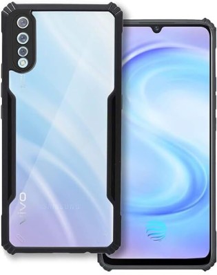 iCopertina Front & Back Case for VIVO S1(Black, Transparent, Dual Protection, Silicon, Pack of: 1)