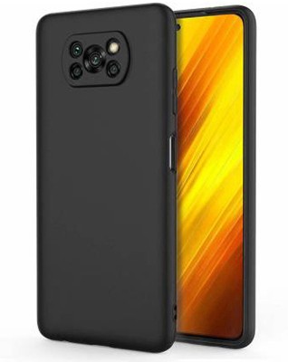 Stunny Front & Back Case for POCO X3(Black, Band, Silicon, Pack of: 1)