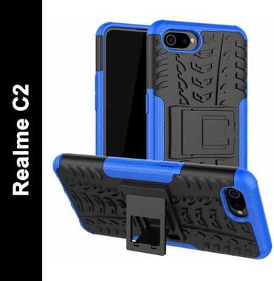KrKis Back Cover for Realme C2, Oppo A1k(Blue, Grip Case, Pack of: 1)