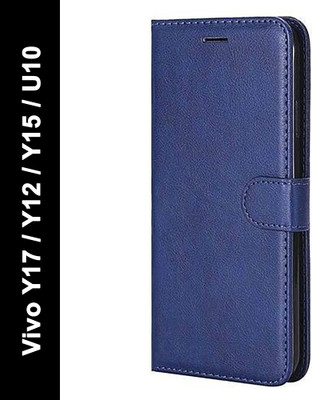 Ridhaniyaa Flip Cover for Vivo Y12, Vivo Y15, Vivo Y17, Vivo U10(Blue, Magnetic Case, Pack of: 1)