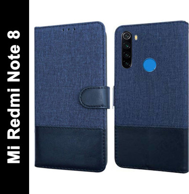 Spicesun Flip Cover for Mi Redmi Note 8(Blue, Dual Protection, Pack of: 1)