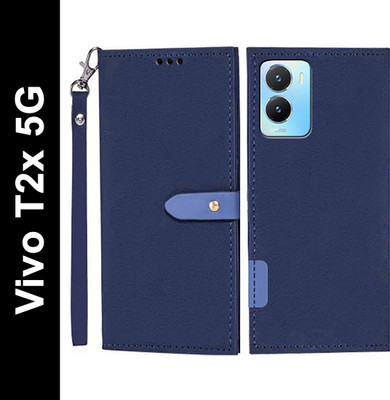 Wynhard Flip Cover for Vivo T2x 5G(Blue, Grip Case, Pack of: 1)