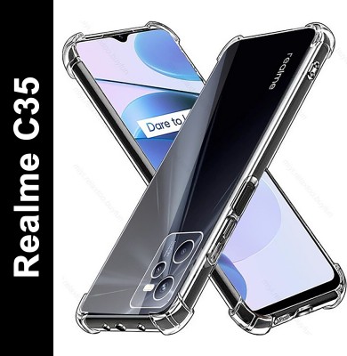 NewSelect Back Cover for Realme C35(Transparent, Grip Case, Pack of: 1)