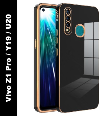 KartV Back Cover for Vivo Z1 Pro, Vivo Y19, Vivo U20(Black, Gold, Electroplated, Silicon, Pack of: 1)