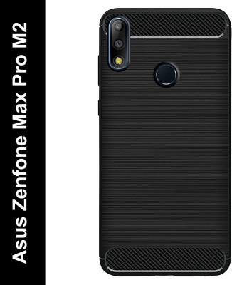 Zapcase Back Cover for Asus Zenfone Max Pro M2(Black, Grip Case, Silicon, Pack of: 1)