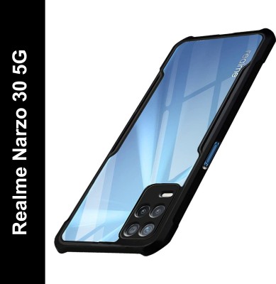 BOZTI Back Cover for Realme 9 5G, Realme 8 5G, Realme Narzo 30 5G, Realme 8s 5G(Transparent, Black, Grip Case, Pack of: 1)